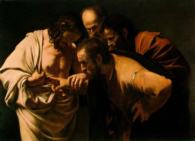 La incredulidad de Santo Tomás, de Caravaggio